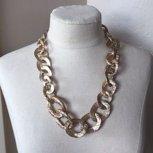 Chunky gold collar necklace Talbots NWT